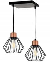 LAMPA wisząca sufitowa ŻYRANDOL ZWIS brylant miedź