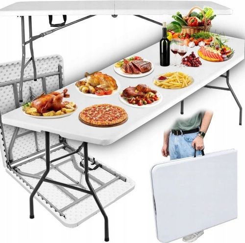 STÓŁ CATERINGOWY Składany w Walizkę TURYSTYCZNY Przenośny Rozkładany 180 cm na Arena.pl