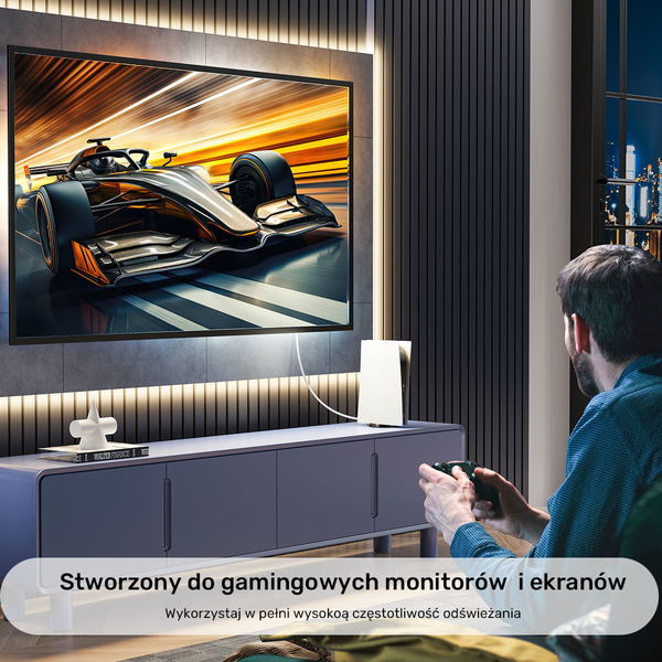 Unitek Kabel HDMI 2.0 4K biały 5m zdjęcie 10