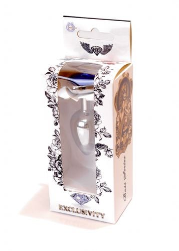 plug jewellery silver  heart plug  dark blue na Arena.pl