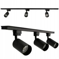 Szynoprzewód LED 3x reflektor GU10 szyna track 1m Oświetlenie Na Szynę