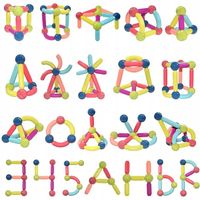 KLOCKI MAGNETYCZNE EDUKACYJNE DUŻE MAGNETIC STICKS XXL ZESTAW