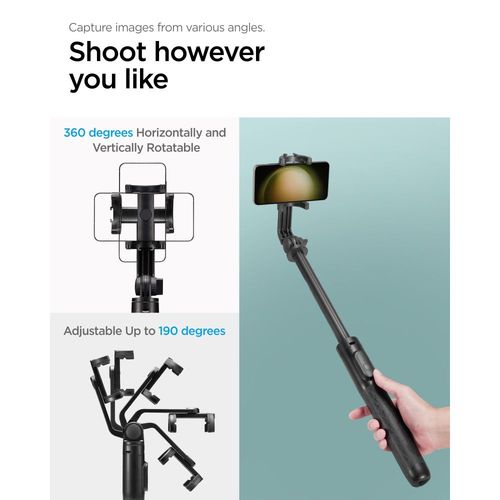 spigen s560w bluetooth selfie stick long tripod black na Arena.pl