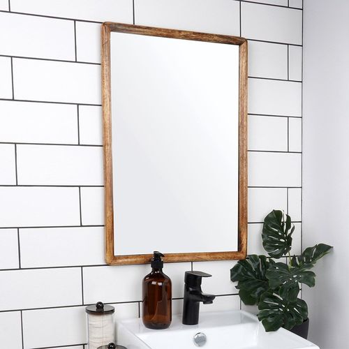 Lustro ścienne drewniane prostokątne 40x60 cm na Arena.pl