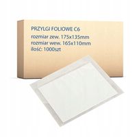 KOPERTY FOLIOWE Przylgi Kangurki C6 1000szt