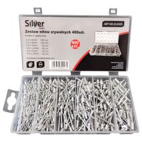 Nity zrywalne Silver 2,4-4,8 mm 400 szt zestaw aluminiowy S11925