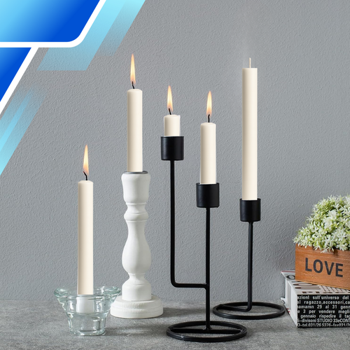 świece stołowe 48 szt. | klasyczne świece białe do świecznika na Arena.pl