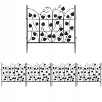 5 Paneli Wytrzymałe Metalowe Płotek Ogrodowy 67cm