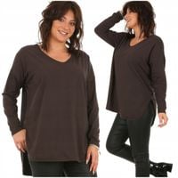 Moda Fresca F630 Oversizowa asymetryczna TUNIKA długi rękaw L/XL