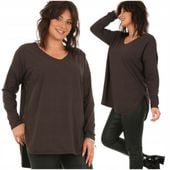 Moda Fresca F630 Oversizowa asymetryczna TUNIKA długi rękaw L/XL