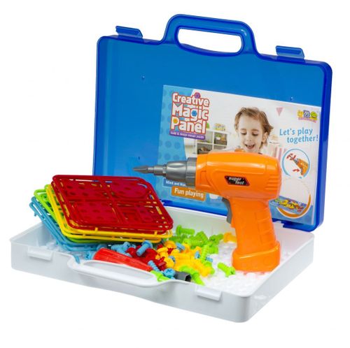 Puzzle Klocki w walizce + wkrętarka 151 el. na Arena.pl