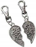 Komplet Breloczków dla Przyjaciół Par Rodziny Best Friend Połówki Serca 2 x