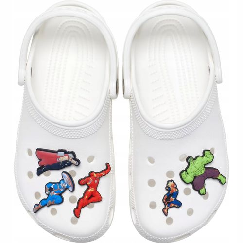 Crocs Przypinki Ozdoby Piny Charms Jibbitz Tiny Avengers Heroes 5pc na Arena.pl