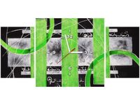 80X40CM ZEGAR LIMONKOWA ABSTRAKCJA OBRAZ