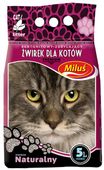 Drobny i wydajny żwirek bentonitowy dla kota pochłaniający zapachy Miluś 5L