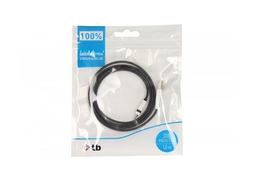 Kabel USB TB 1m czarny micro USB na Arena.pl