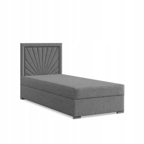 Łóżko Kontynentalne VICENZA JEDNOOSOBOWE Pojedyncze CIEMNY SZARY na Arena.pl