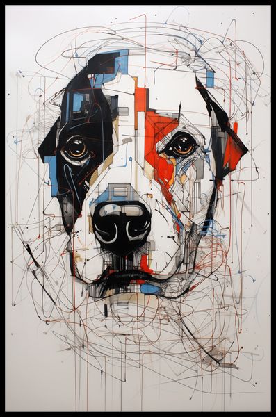 Plakat 53x81cm Przyrysowany Psiak zdjęcie 2