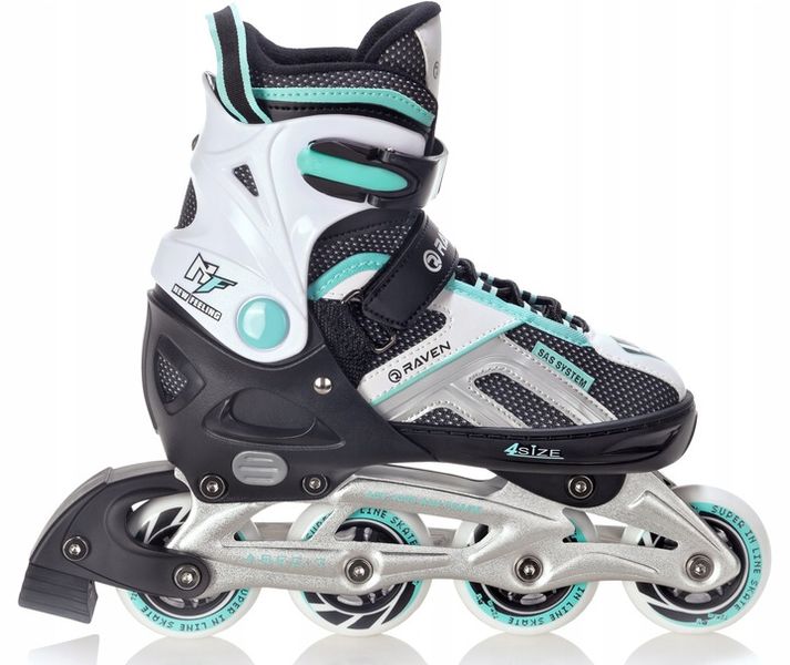 Regulowane Rolki RAVEN Pulse Black/Mint 37-40 zdjęcie 3