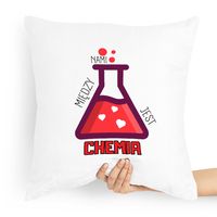 Poduszka Na Walentynki Między Nami Jest Chemia Z Nadrukiem Ze Zdjęciem