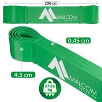 guma oporowa do ćwiczeń gumy powerband zielona
