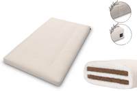 Materac 120x200 z kokosem - Pascall Futon Medium Duo Coco - Ecru