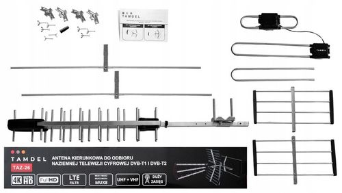 Antena do TV naziemnej DVB-T2 COMBO MUX8 4K LTE aktywna ze na Arena.pl
