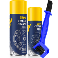 ZESTAW DO CZYSZCZENIA I SMAROWANIA ŁAŃCUCHA ROWEROWEGO MOTOCYKLOWEGO