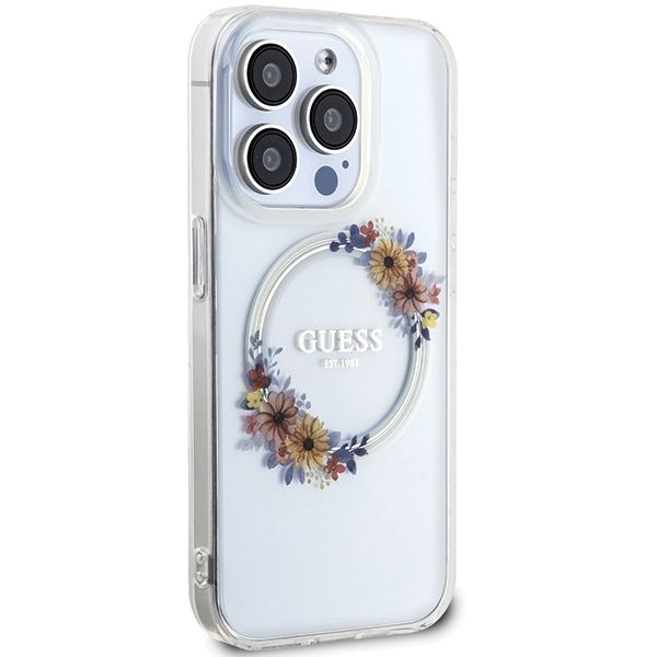 Etui Guess do iPhone 15 Pro, Przezroczysty, MagSafe zdjęcie 4