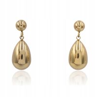 Xuping - eleganckie kolczyki stal chirurgiczna łezka wiszące kolor złoty