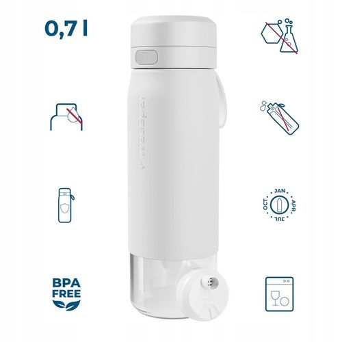 Butelka filtrująca szklana bidon na wodę z filtrem WESSPER B2 ACTITEX 700ml na Arena.pl