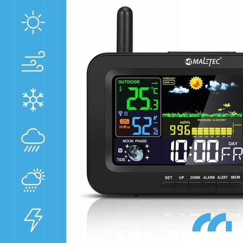 BEZPRZEWODOWA STACJA POGODOWA CZUJNIK POGODY TERMOMETR BAROMETR na Arena.pl