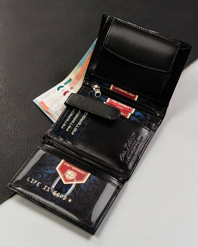 pionowy, średni portfel męski bez zapięcia zewnętrznego - peterson na Arena.pl