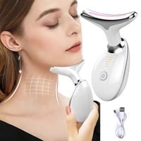 MASAŻER LIFTINGUJĄCY DO TWARZY SZYI SONICZNY DO UJĘDRNIANIA WIBRACYJNY EMS
