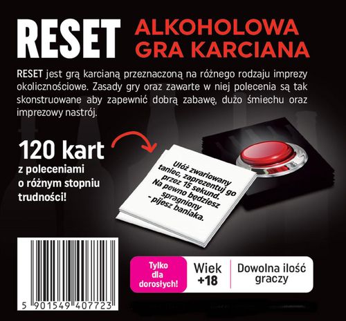 alkoholowa gra karciana reset grammi na Arena.pl