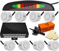 CZUJNIKI PARKOWANIA 8 SENSORÓW BIAŁE LED