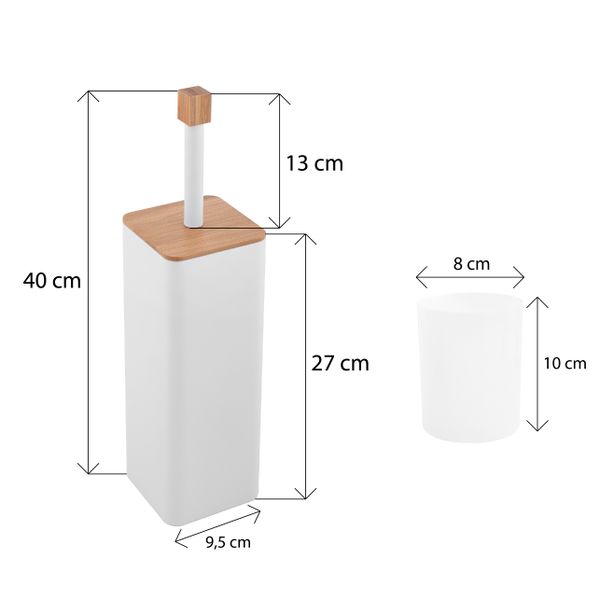 Szczotka do WC tuba wolnostojąca do toalety bambus - Yoka zdjęcie 8