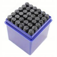 Numeratory wybijaki znaczniki litery cyfry 8 mm zestaw 36 el. Silver
