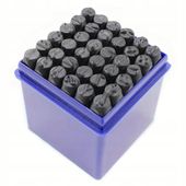 Numeratory wybijaki znaczniki litery cyfry 8 mm zestaw 36 el. Silver
