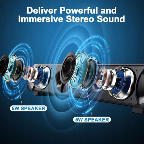 GŁOŚNIK KOMPUTEROWY USB AUX SOUNDBAR RGB HPYLIF -H Oświetlenie RGB na Arena.pl