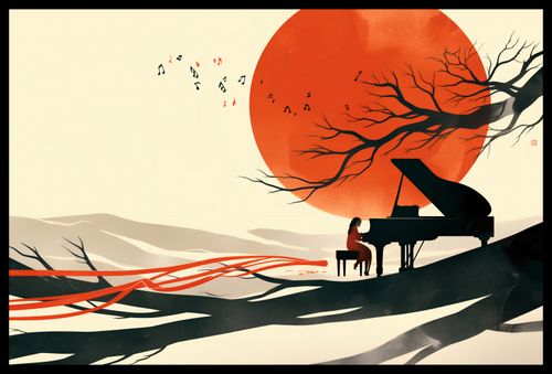 Plakat 60x40cm Pianistka na Arena.pl