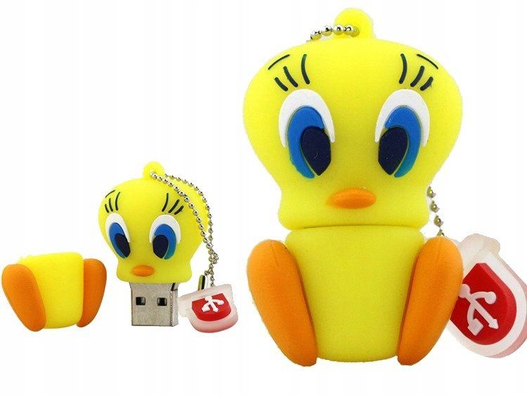PENDRIVE USB SZYBKI FLASH DRIVE ULTRA PAMIĘĆ ZAWIESZKA PREZENT TWEETY 64GB zdjęcie 1