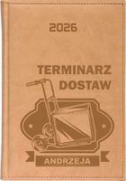 KALENDARZ A5 2026 dzienny KSIĄŻKOWY z grawerem PREZENT DLA KURIERA + IMIĘ