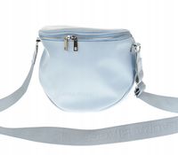 Laura Biaggi - duża nerka saszetka listonoszka niebieski błękitny mat KB12