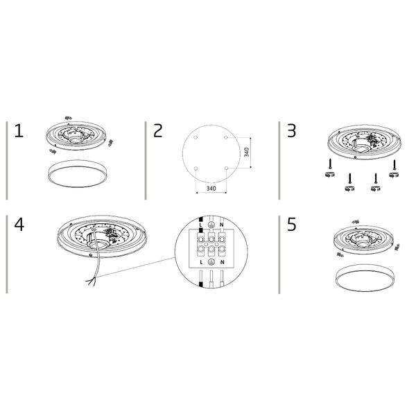 Sufitowa lampa okrągła AGNES 10979 Nowodvorski LED 32W 3000K IP44 biała zdjęcie 3