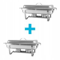 Podgrzewacz gastronomiczny na pastę paliwo zestaw 2szt GN 1/1 9L TECHNICA
