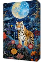 Obraz 30x50cm Tygrys w Ogrodzie Gwiazd