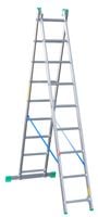 drabina aluminiowa 2-elementowa 421cm 9+9 szczebli - dr3209