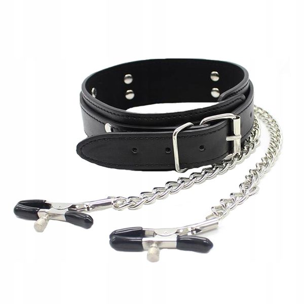 Obroża Collar With Nipple Clamps zdjęcie 1