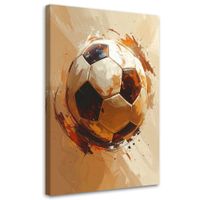 Obraz do pokoju nastolatka młodzieżowego, Piłka nożna na beżowym